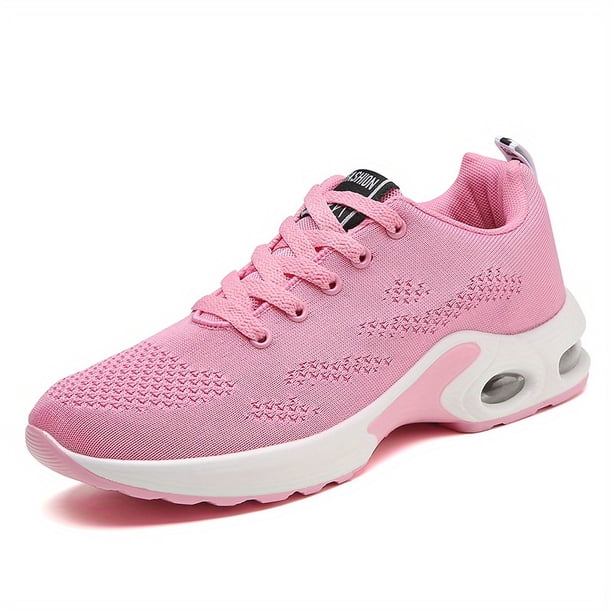 Zapatos Deportivos Con Colchón De Aire Para Mujer, Zapatillas Deportivas Transpirables Con Cordones En La Parte Superior Baja, Zapatillas Informales Para Correr Al Aire Libre