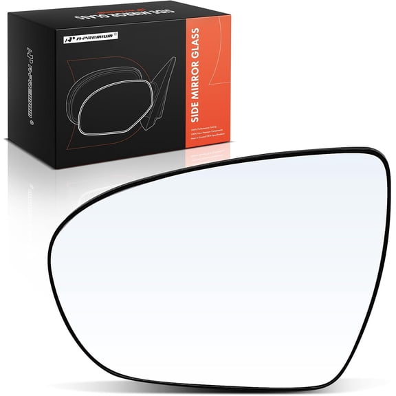 A-Premium Left Driver Side Heated Mirror Glass with Backing Plate - Compatible with Kia Optima 2011 2012 2013 2014 2015 2016 - Exterior Side View Flat Mirror, with 2-Pins, Replace # 876112T110