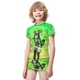 thumbnail image 2 of Tsuyu Asui Boys Rash Guard Set 2 Piece Swimsuits Short Sleeve Bathing Suits with Trunks, 2 of 7