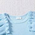 thumbnail image 6 of TOWED22 Newborn Girl Outfits Romper Bodysuit and Printed Shorts Set Summer Clothing Sky Blue,6-12 M, 6 of 9