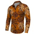 thumbnail image 1 of Camisa casual de telaraña para hombre de moda de primavera y otoño, nueva camisa de manga larga con relámpagos, cuello suave y cómodo para hombre, 1 of 6