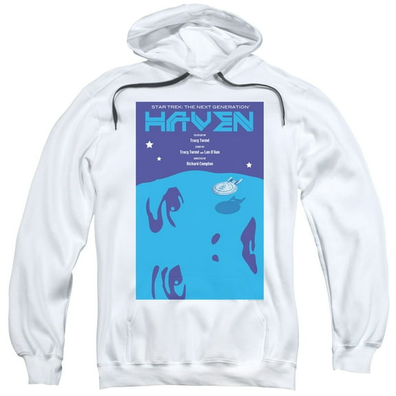 Star Trek Tng Season 1 Episode 11 Adult Pullover Hoodie Sweatshirt White