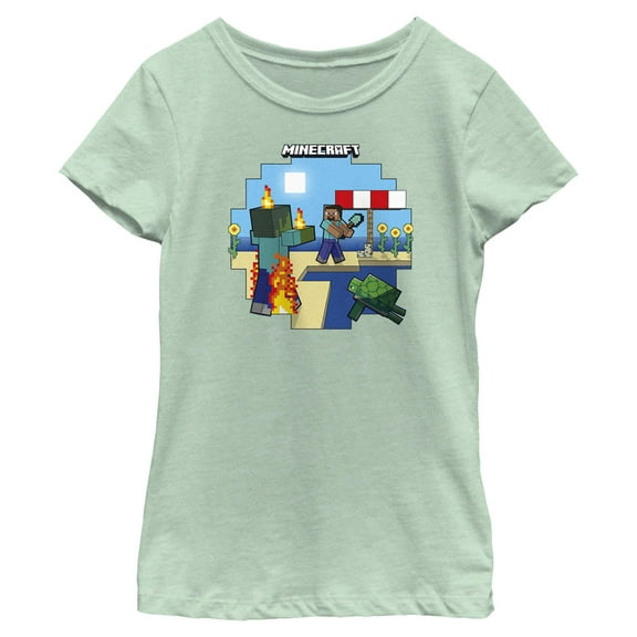 Girls Minecraft Human On Fire T Shirt