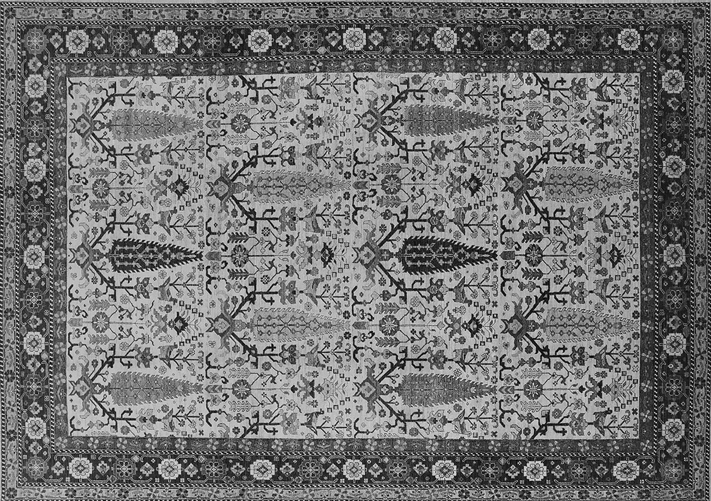 Ahgly Company Indoor Rectangle Oriental Gray Industrial Area Rugs, 5' x