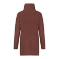 thumbnail image 7 of YUGYXL Women's Turtleneck Sweaters Slouchy Knit Chunky Sweater Fall Winter Fashion Cable Weaving Long Sleeve Pullover Brown S, 7 of 7