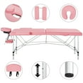 thumbnail image 5 of Renwick 84-inch Adjustable Folding Massage Bed Salon Tattoo Bed Pink, 5 of 11