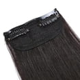 thumbnail image 6 of MY-LADY Invisible Short Clip In Remy Human Hair Extensions Side Patch Hair Pad Hairpiece Topper For Thicker #1B Natural Black 4inch, 6 of 9