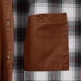 thumbnail image 6 of Mens Flannel Lined Shirt Jacket Long Sleeve Snap Button Western Jacket Cargo Outdoor Cowboy Shirts Jackets with Pockets, 6 of 7