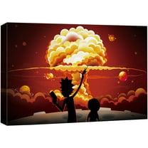 wall26 Rick and Morty Canvas Wall Art Modern Wall Decor Stretched and Framed Ready to Hang - 32x48 inches
