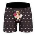 thumbnail image 5 of KHONTS Men's Personalized Boxers Husband Boyfriend Funny Boxers Face Photo Custom Valentine's Day Birthday for Him Black XL, 5 of 7