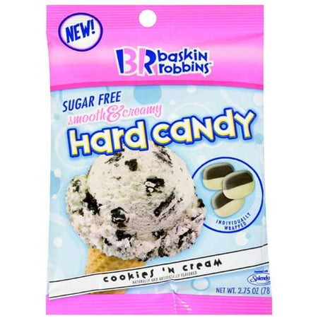 Baskin Robbins Sugar-Free Smooth & Creamy Cookies 'N Cream Hard Candy, 2.75 Oz.