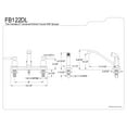 thumbnail image 3 of Kingston FB122DL Concord Two-Handle 4-Hole 8" Centerset Kitchen Faucet with Side Sprayer in Polished Chrome, 3 of 5