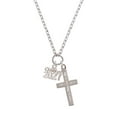 thumbnail image 2 of Delight Jewelry Silvertone Class of 2027 I Have Plans for You Engraved Cross Zoey Necklace, 28", 2 of 4
