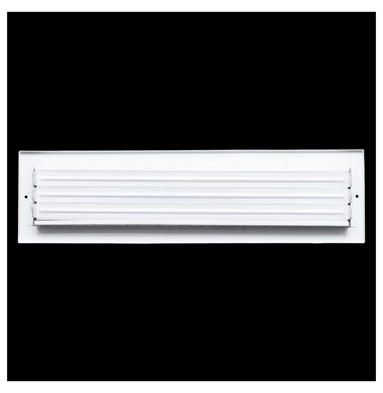 Fits 20x4 Duct Opening Steel Adjustable Air Supply Grille by | Register Vent Cover Grill for Sidewall and Ceiling | White | Outer Dimensions: 21.75" X 5.75"