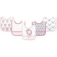 thumbnail image 2 of Yoga Sprout Dreamer Baby Girl Waterproof Peva Cotton Baby Bib, Pink 5 Pack, 2 of 2