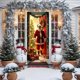 thumbnail image 5 of Christmas Door Curtain Santa Claus Polyester Fabric Decorative Cover for Holiday Party Wall and Door Hanging Festival Home Decor, 5 of 6