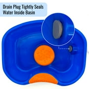 DMI Portable Shampoo Bowl for Bedside and Hair Washing, Hair Cuts and Coloring for the Elderly, Disabled, Bedridden and Handicapped, Blue