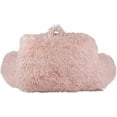 thumbnail image 3 of Klear Vu Shaggy Bed Rest Back Support Pillow - Large Reading Pillow, 30" x 21", Tea Rose, 3 of 5