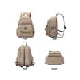 thumbnail image 3 of Deago Mini Nylon Backpacks for Women Men Casual Lightweight Small Waterproof Backpack Purses Travel Daypack (Khaki), 3 of 10
