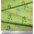 thumbnail image 2 of Soimoi Green Japan Crepe Satin Fabric Berries Fruit Print Fabric by the Yard 44 Inch Wide, 2 of 3