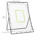 thumbnail image 2 of Soozier 4x5.7ft Baseball Rebounder Net - Black Steel Frame, Pitching & Fielding Trainer for Sports Practice, Portable Training Equipment for Yard & Field, 2 of 7