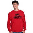 thumbnail image 5 of Dad Knows A lot Grandpa Everything Men's Long Sleeve Tee T Shirt Brisco Brands L, 5 of 6