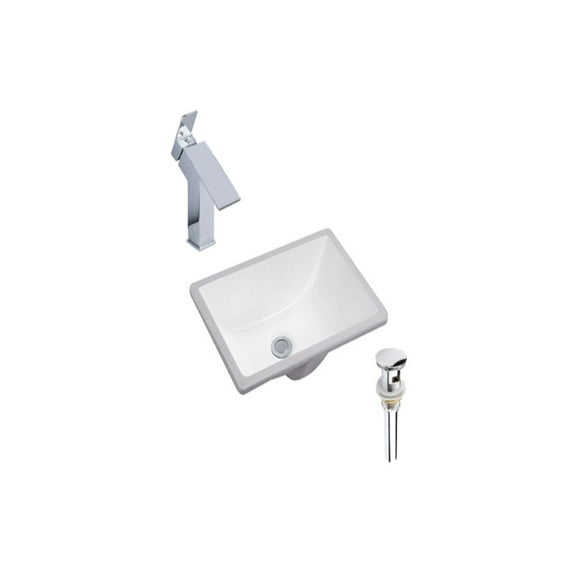 DROP Bath and Kitchen DR091158 Undermount Bathroom Sink Set