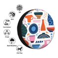 thumbnail image 5 of XMXY Ceramic Tableware Modern Art Spare Tire Cover, Universal Waterproof Cover for Jeep RV Tire Wheel Protection, 14 inch, 5 of 8