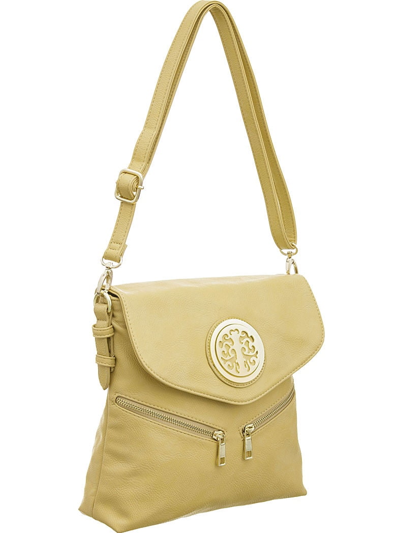 Laurel & Sunset - Laurel & Sunset Gold Vines Medallion Messenger Shoulder-to-Crossbody 