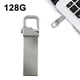 thumbnail image 2 of Unidad flash USB Unidad de pulgar de alta velocidad Memoria impermeable Stick Metal USB 2.0 Unidad de almacenamiento de datos con diseñoPlata, 128GB Fokelyi 223151-3, 2 of 7