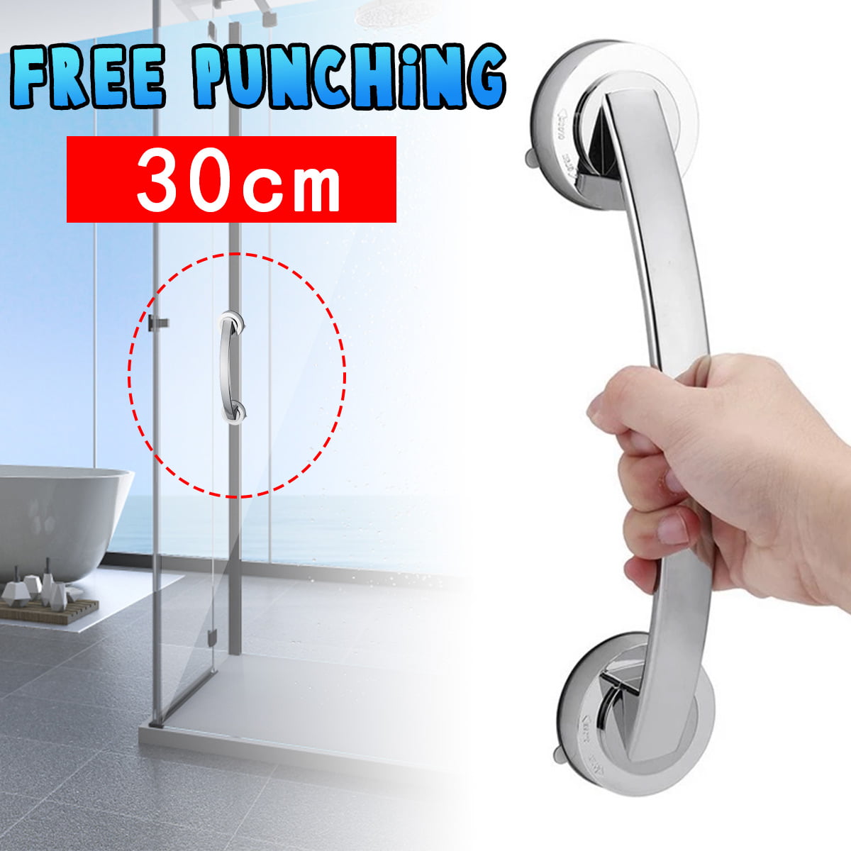 Details about   White Waterproof Durable Anti-slip Grip Anti-slip Handle Bathroom Handle Room 