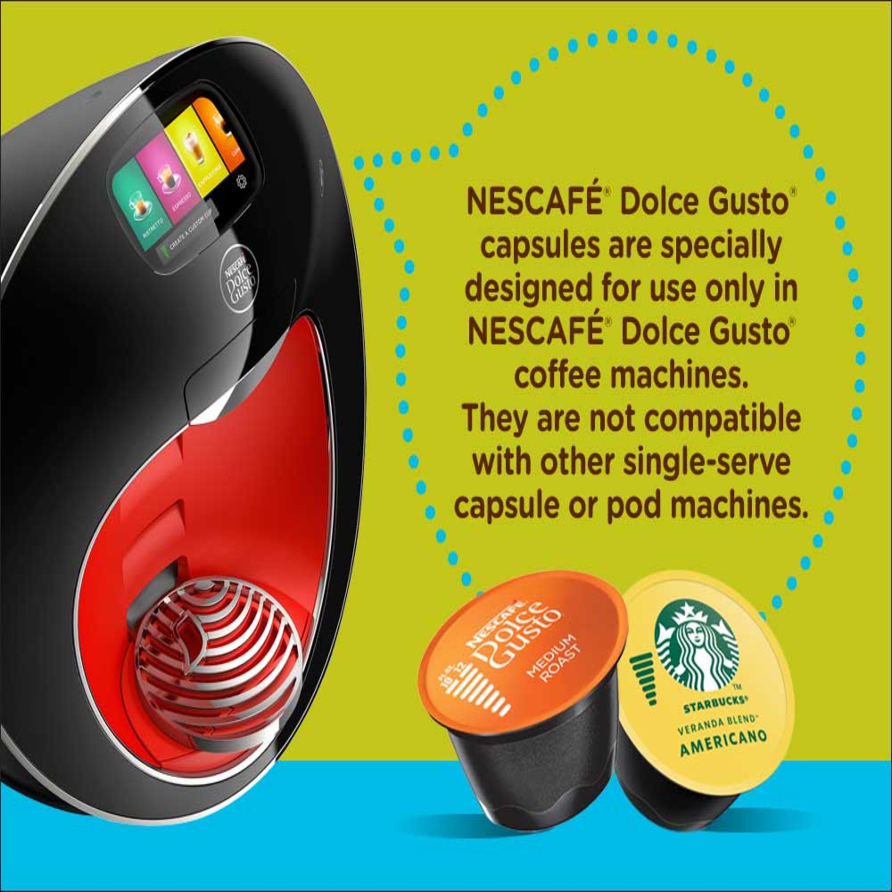 Nescafe Dolce Gusto Lungo Decaf 112g - Pack of 6