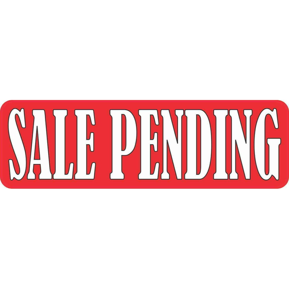10in x 3in Sale Pending Sticker Vinyl Real Estate Store Shop Market
