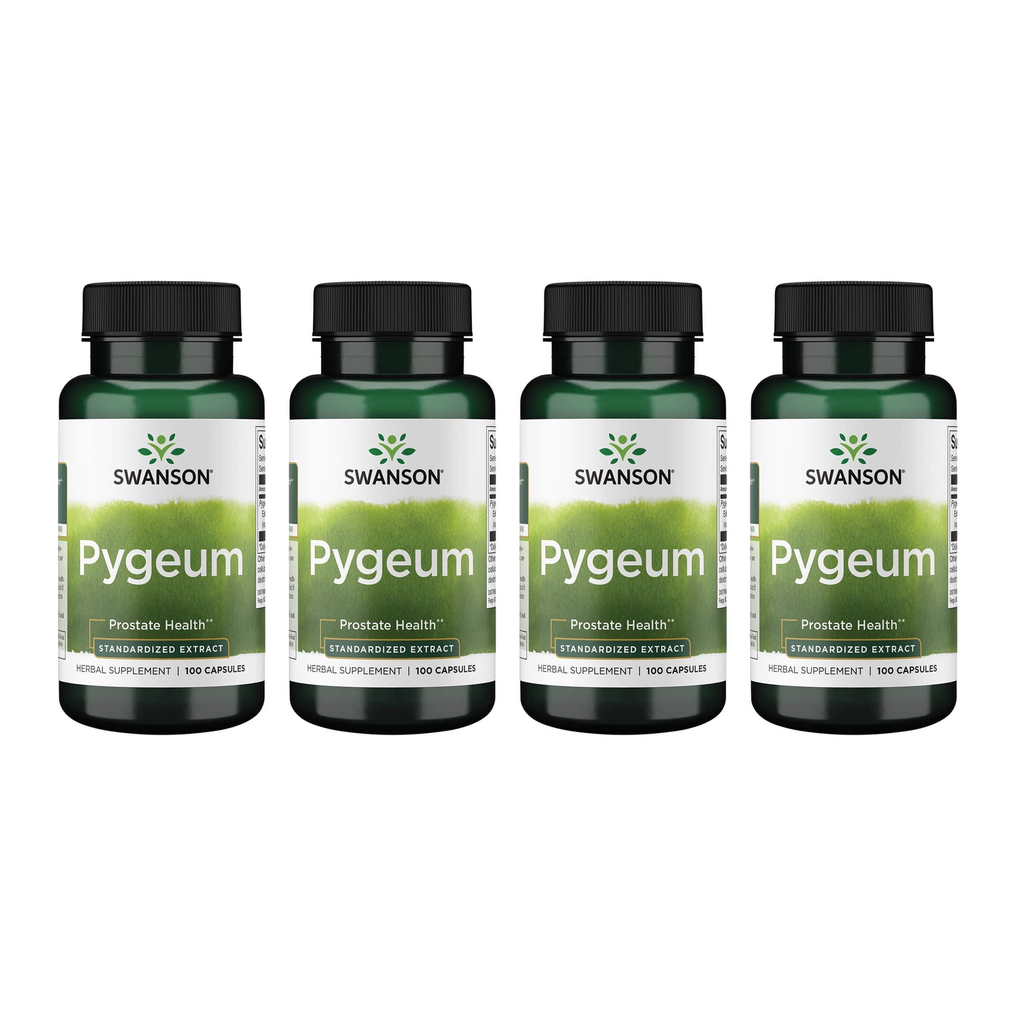 Swanson Pygeum - Herbal Supplement Promoting Male Prostate Health, Bladder, and Urinary Tract Health Support - Mens Health Supplement - (100 Capsules, 125mg Each) 4 Pack