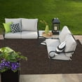 thumbnail image 4 of Broadway Collection Solid Color Indoor Outdoor Area Rug Chocolate - 6' x 8' Oval, 4 of 5