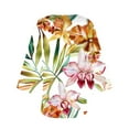 thumbnail image 3 of UPPADA Kimono Cardigan for Women Dressy Summer Floral Print 3/4 Sleeve Open Front Chiffon Beach Coverups Hawaiian Lightweight Loose Tops Yellow,S, 3 of 4