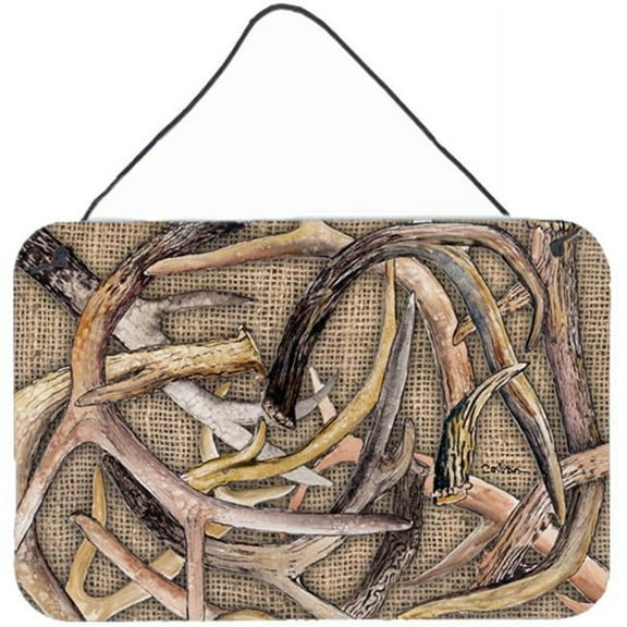 Deer Horns Indoor Aluminium Metal Wall Or Door Hanging Prints