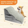 thumbnail image 3 of Escalera Para Perros Poli Pets Cubierta Lavable Gris, 3 of 9