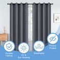 thumbnail image 6 of DONGPAI 2 Panles Outdoor Curtains for Patio Waterproof 52x84inch Windproof Blackout Outside Curtains Grommet Top and Tab Bottom Drape for Cabana, Porch, Gazebo, Dark Gray, 6 of 9