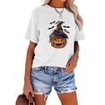 thumbnail image 3 of XCHQRTI Pumpkin Shirt for Women Vintage Halloween Tshirt Graphic Shirts Funny Retro Short Sleeve Tops, 3 of 8