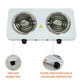 thumbnail image 6 of MegaChef Portable Dual Coil Cooktop in White, 6 of 11