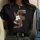 thumbnail image 1 of Camiseta con estampado de combinación de letras y nombre personalizado para mujer, camiseta de manga corta ABCDEFG con letra de Minnie Mouse Tan Jianjun  unisex, 1 of 2
