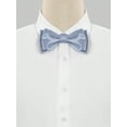 thumbnail image 2 of INSPIRE CHIC Men's Solid Color Self-tied for Formal Wedding Party Tuxedo Bow Ties Silver One Size, 2 of 5