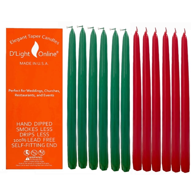 Set Candle d'Light Online de 12 pulgadas, sin goteo, sin humo