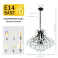 thumbnail image 4 of KPIBEST Chandeliers for Dining Room - 23.6" Modern Black Crystal Chandelier, Vintage Round Tree Branch Raindrop Chandelier, Farmhouse Foyer Chandeliers for Entryway, Living Room,Bedrooms, 4 of 13