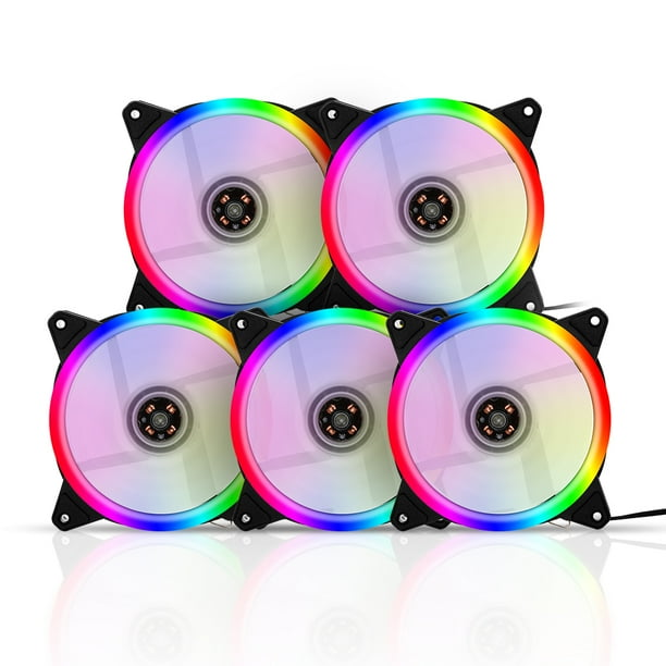 Mistaha Computer Radiator RGB Fan 12cm RGB Case Cooling Fan Case Cooler