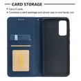 thumbnail image 4 of Dteck Case for Samsung Galaxy S20 FE (6.5 inches),Hybrid Magnetic Leather Rubber Wallet Card Holder Flip Cover Protective Shockproof Kickstand S20 FE 5G Phone Case ,Blue, 4 of 7