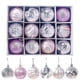 thumbnail image 1 of Paquete de 12 colgantes de adornos surtidos de bolas de árbol de Navidad, decoración de árbol de Navidad, color rosa Sincero Electrónica, 1 of 5