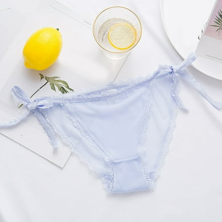 

Ykohkofe Women Adjustable Lace Sexy Panties Sheer Mesh Cotton Crotch Panties
