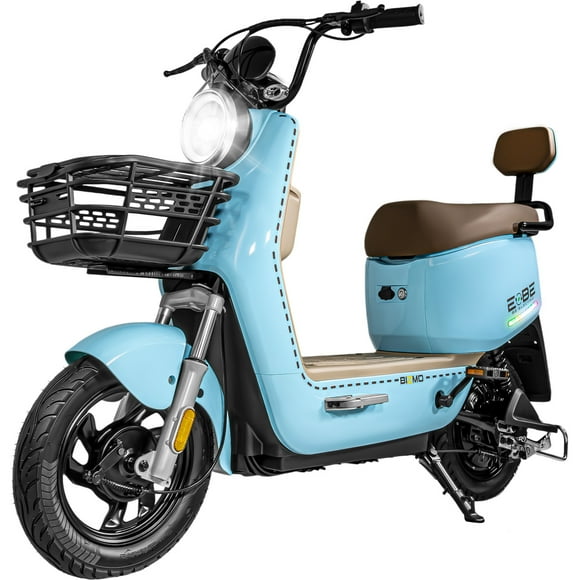 Bicicleta Electrica Luz Led Scooter 50 Km/h 3 Velocidades Azul